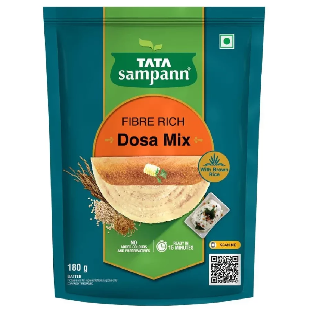 Tata Sampann Fibre Rich Dosa Mix - Instant Ready To Cook, 180 g-2.webp